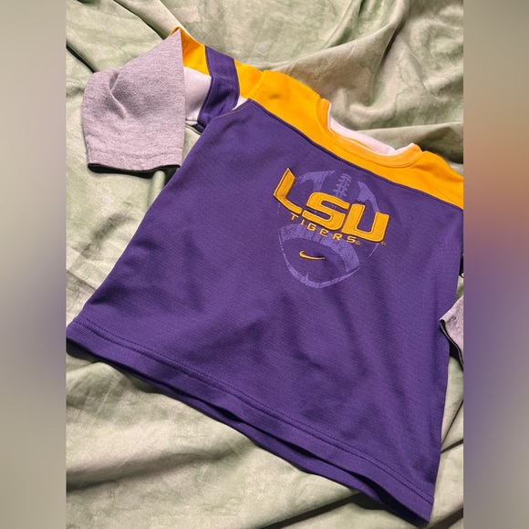 Nike Colorblock Kids LSU Longsleeve Tee - Picture 2 of 4